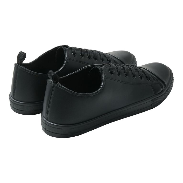 H&H Adults Unisex Freestyle PU Low Top Sneakers, Black BLACK, hi-res