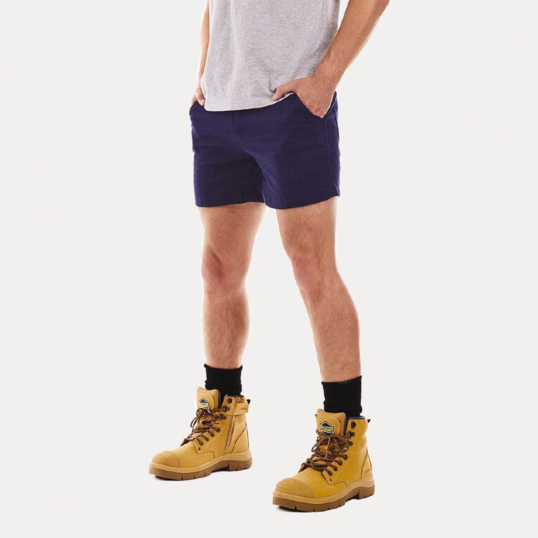 Tradie Flex Contrast Short Length Shorts Navy The Warehouse