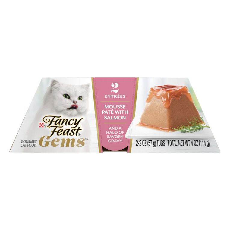 Fancy Feast Gems Salmon Mousse Wet Cat Food 2x57g