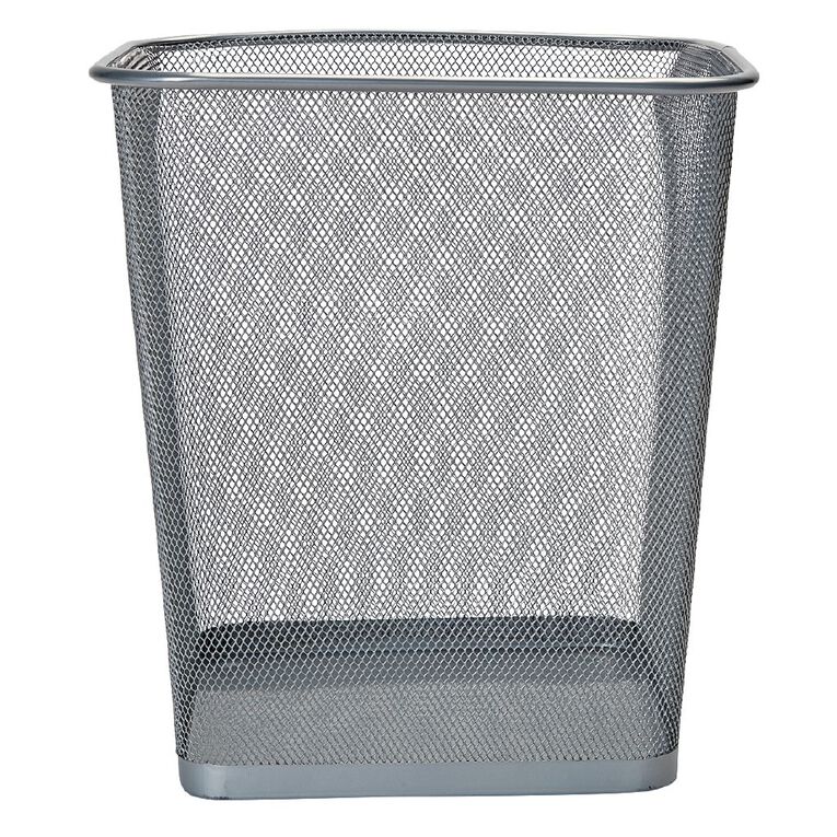 WS Mesh Rubbish Bin Pewter Multi-Coloured, , hi-res