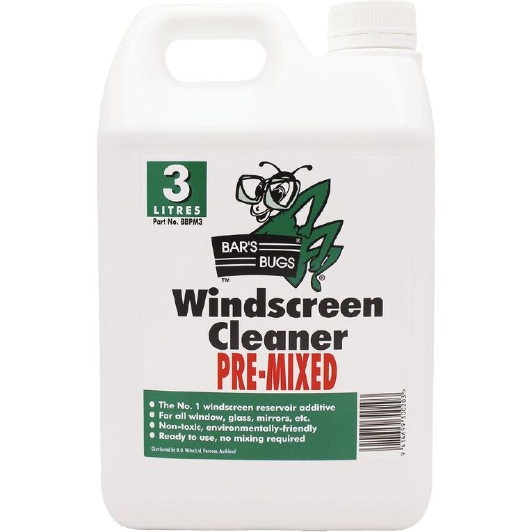 Bar's Bugs Pre-Mixed Windscreen Cleaner 3L, , hi-res
