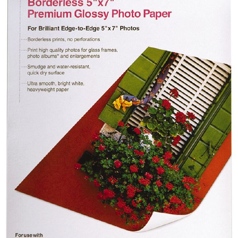 Epson Photo Paper S041464 Glossy 255gsm 5 x 7 20 Pack, , hi-res