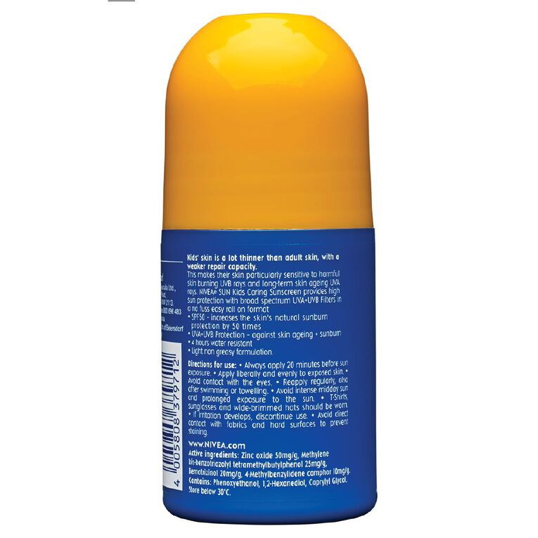 Nivea Sunscreen Kids' SPF50 Roll On 65ml, , hi-res