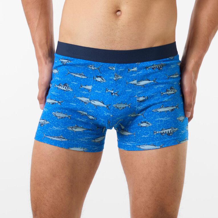 H&H Men's Trunks 3 Pack, Blue Mid, hi-res