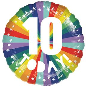 Anagram 45cm Standard Candy Rainbow 10 Today Balloon