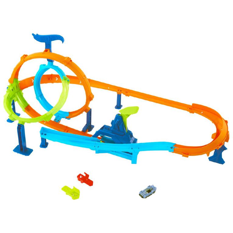 Hot Wheels Stunt Tracks Rapid Blast & Crash Trackset, , hi-res