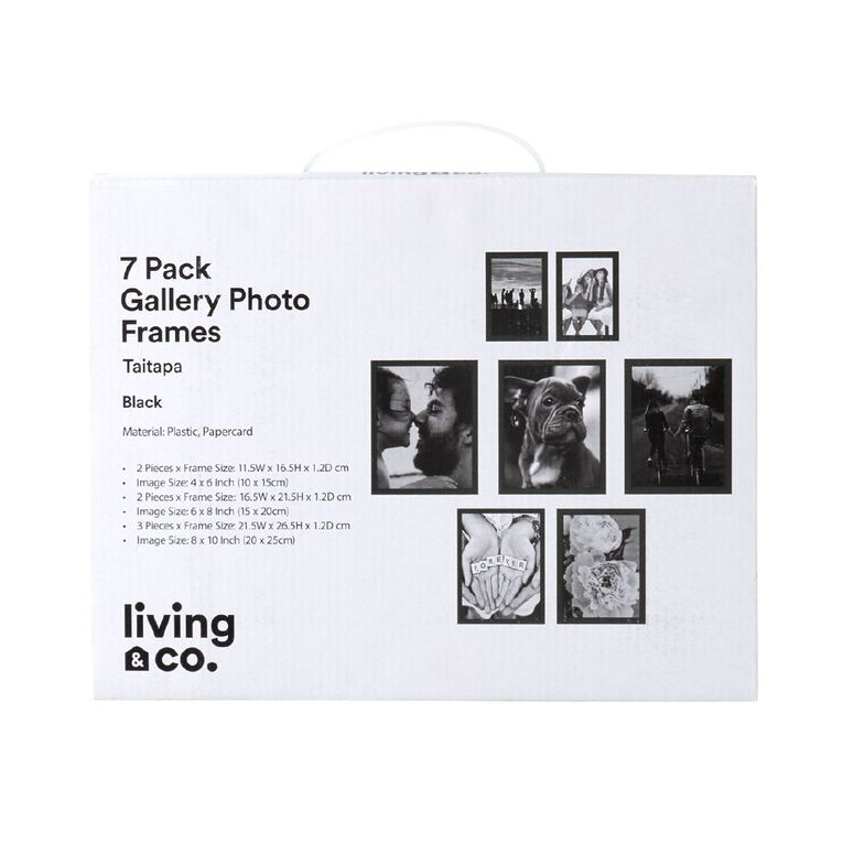 Living & Co Gallery Photo Frames 7 Pack, , hi-res
