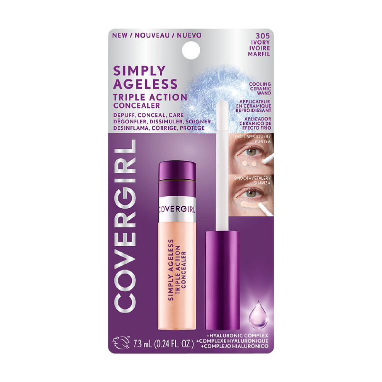Covergirl Simply Ageless Triple Action Concealer #305 Ivory, , hi-res