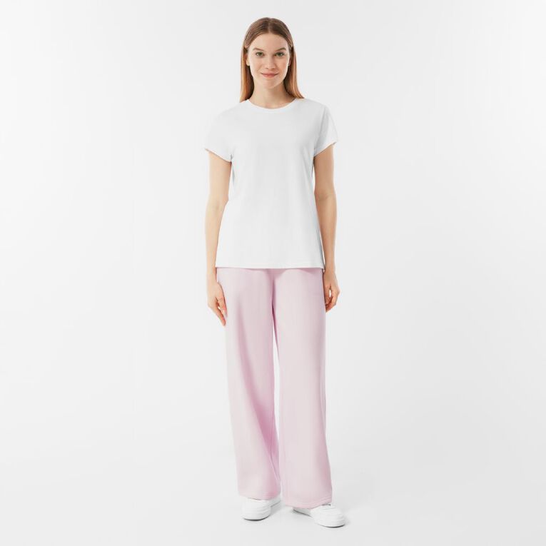 H&H Women's Wide Leg Track Pants, Pink Light, hi-res