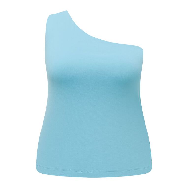H&H Plus Plus Women's One Shoulder Tank, Blue Light, hi-res
