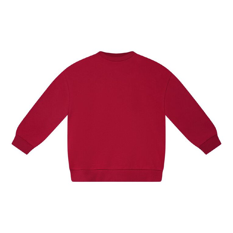 Young Original Plain Crew Sweat, Red Mid, hi-res