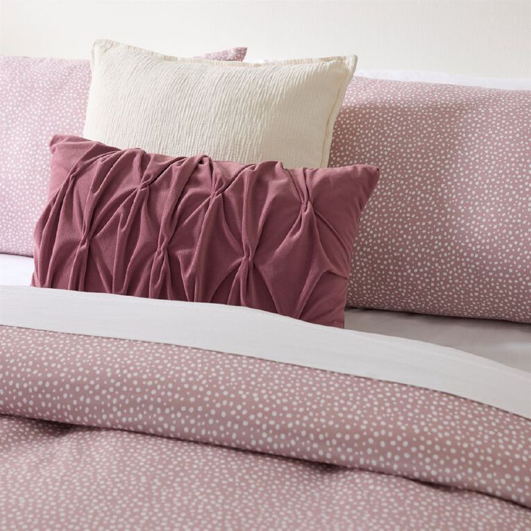 Living & Co Microfibre Duvet Cover Set Dawn Pink Double, , hi-res