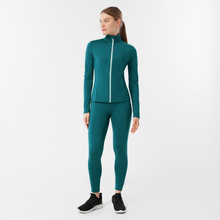 Active Intent Women's Thermal Active Leggings, Green Dark, hi-res