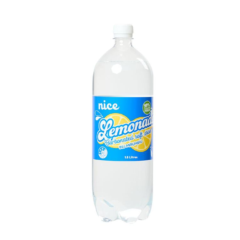 Nice 99% Sugar Free Lemonade Carbonated Soft Drink 1.5L, , hi-res