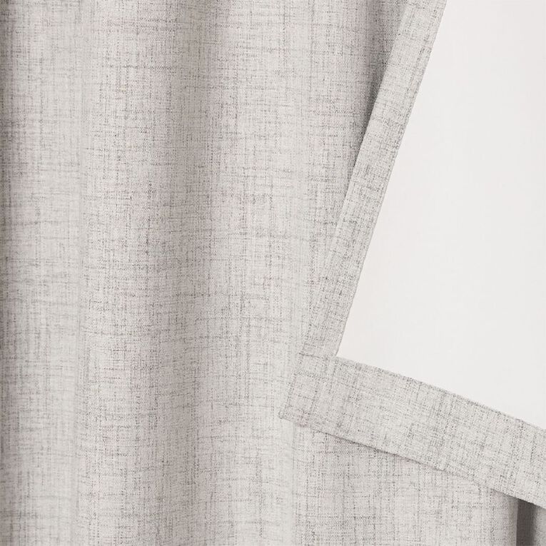 Living & Co Vienna Curtains Grey 230-330cm Wide/220cm Drop, Grey, hi-res