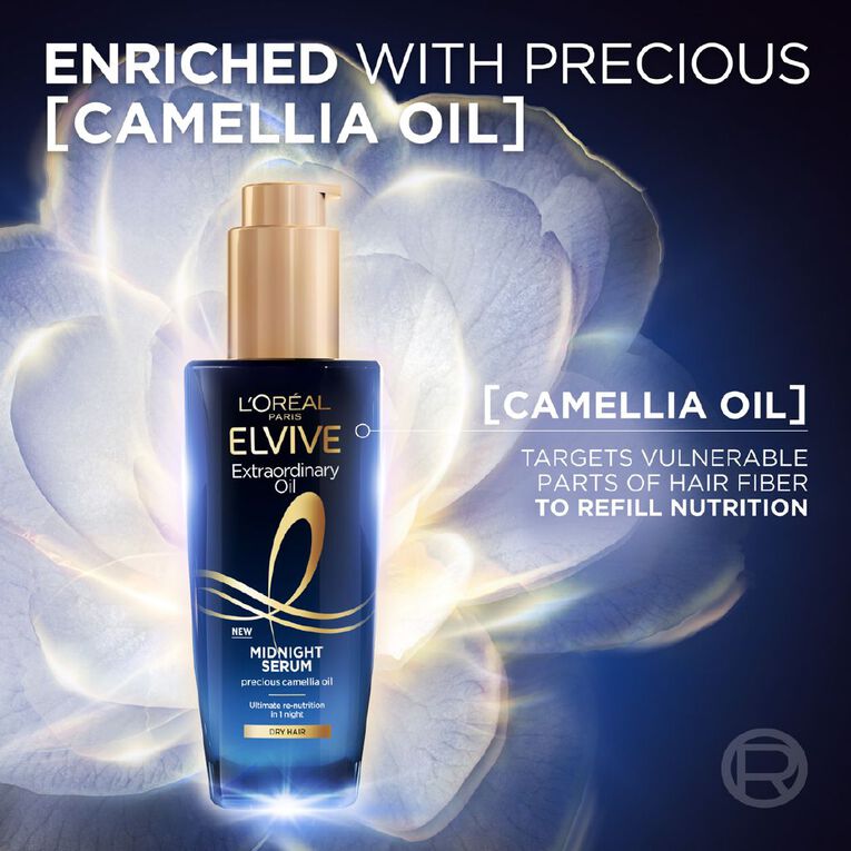 L'Oreal Paris Elvive Midnight Hair Serum 100ml 100ml, , hi-res