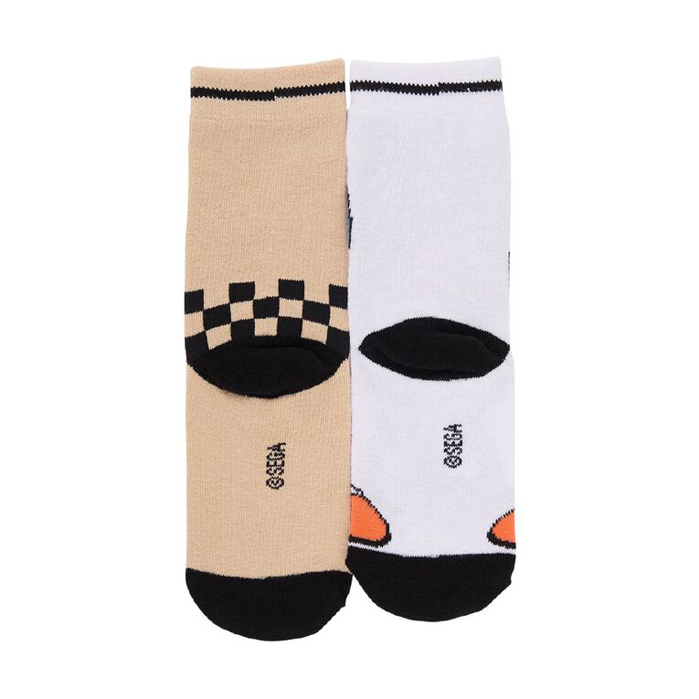 Sonic Crew Socks 2 Pack, Beige, hi-res