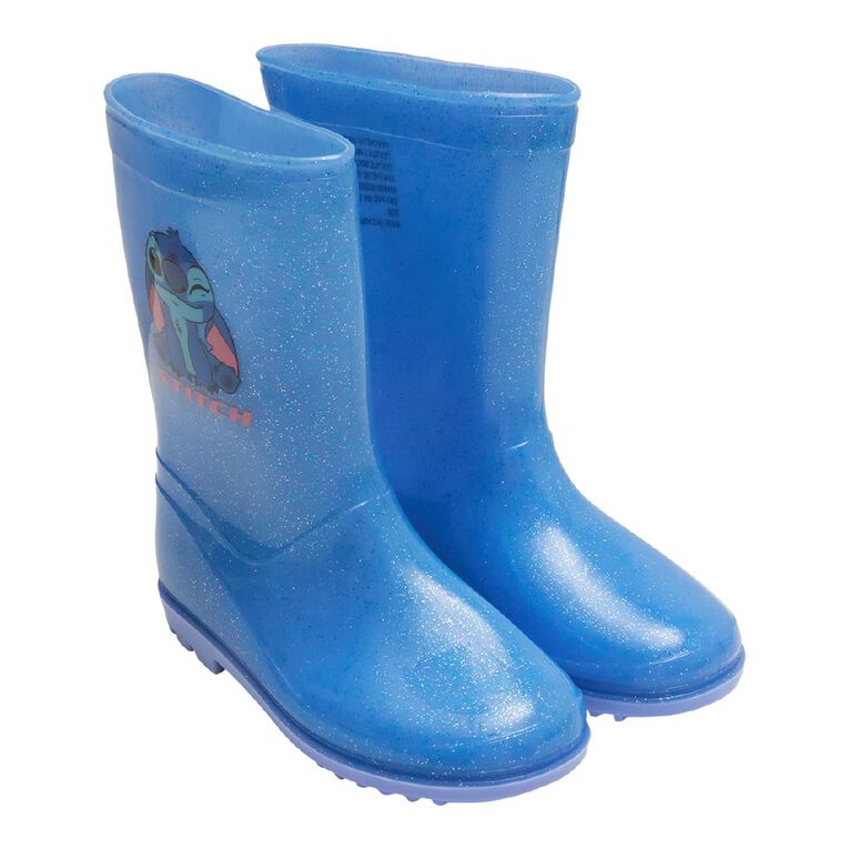 Stitch Senior Kids' PVC Gumboots, Blue Light, hi-res