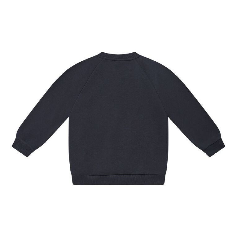 Young Original Plain Crew Raglan Sweat, Grey Dark, hi-res