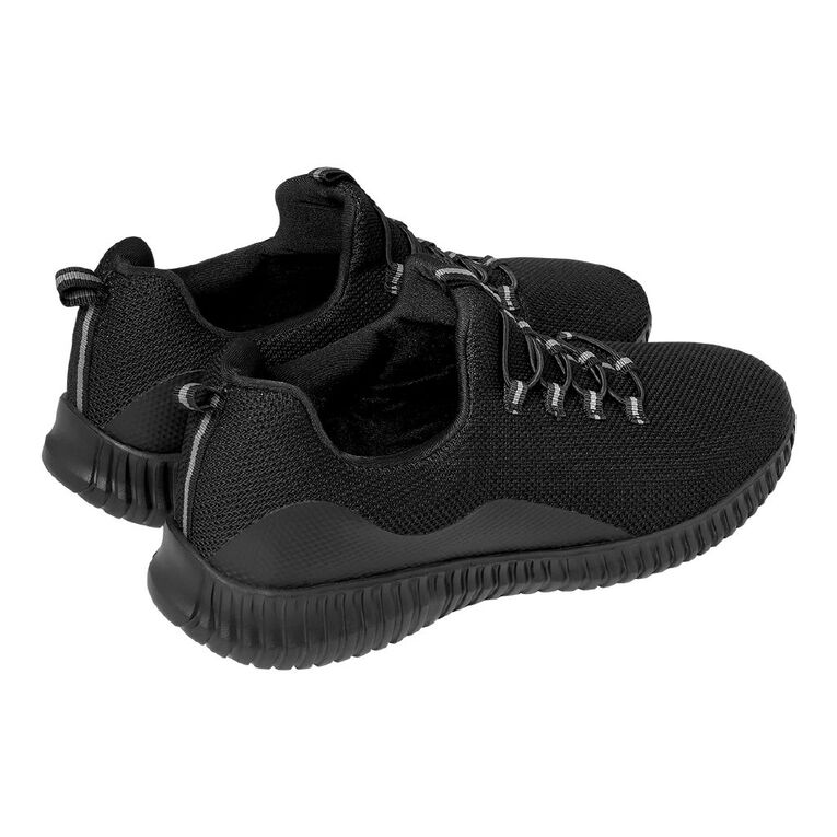 Active Intent Men's Bungee Cord Trainers, Black, hi-res