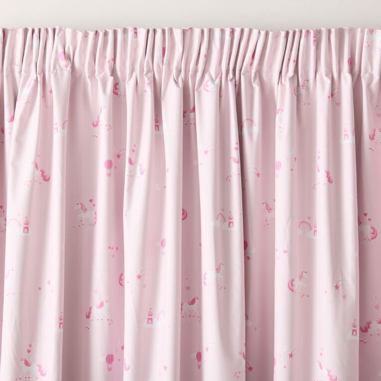 Living & Co Princess Curtains Pink 150-230cm Wide/205cm Drop, , hi-res