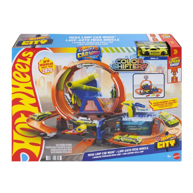 Hot Wheels City Mega Car Wash Playset, , hi-res