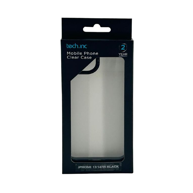 Tech.Inc Clear Phone Case For iPhone 13/14/15TI0059BL Black, , hi-res