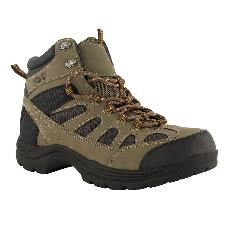 Back Country Men's Adventure Hiking Boots, Khaki, hi-res