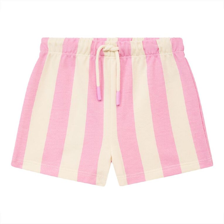 Young Original Toddler Printed Terry Shorts, Pink Mid, hi-res