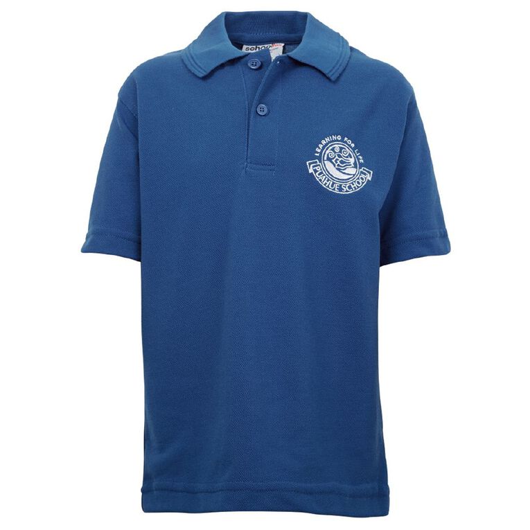 Schooltex Puahue School Short Sleeve Polo with Embroidery, Royal, hi-res
