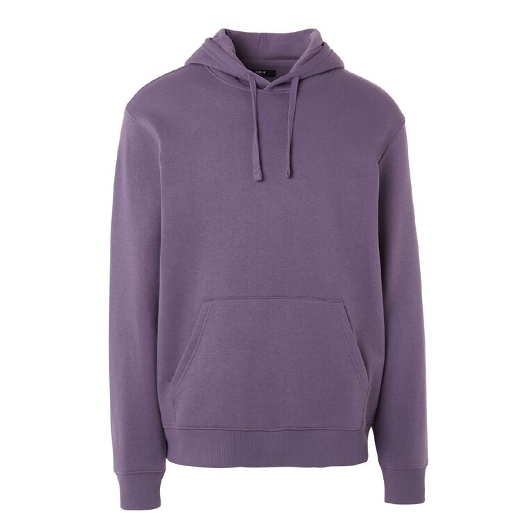 Purple Cool Plain Hoodies H&H Men's Plain Hoodie Sweatshirt