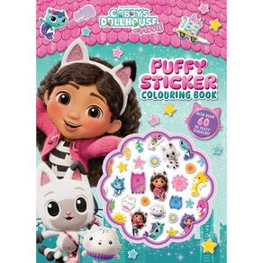 DreamWorks: Gabby's Dollhouse Puffy Sticker Colouring Book