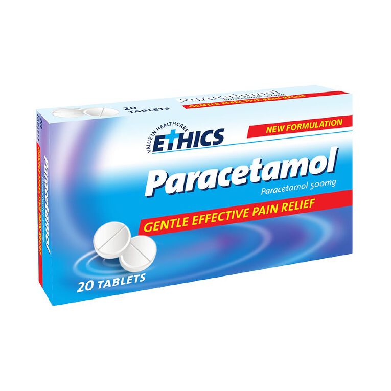 Ethics Paracetamol 500mg Tablets 20s LIMIT OF 2 PER CUSTOMER The