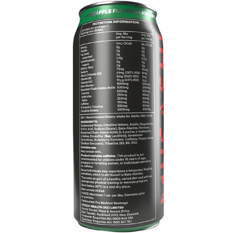 Musashi Pineapple Energy Drink 500ml, , hi-res