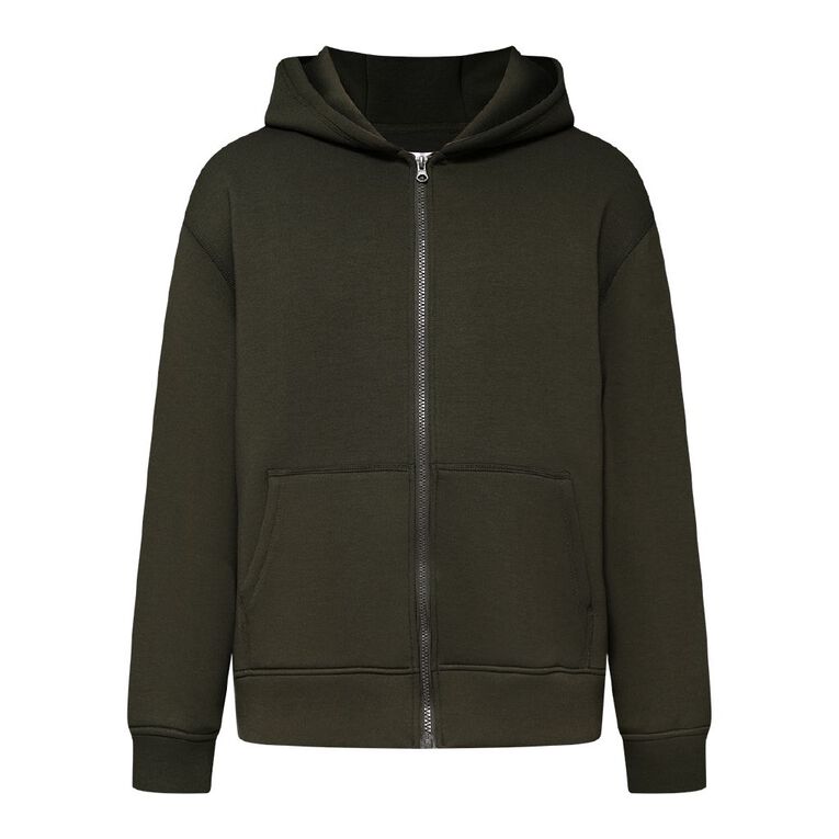 Garage Men's Zip-Thru Scuba Sweat, Green Dark, hi-res
