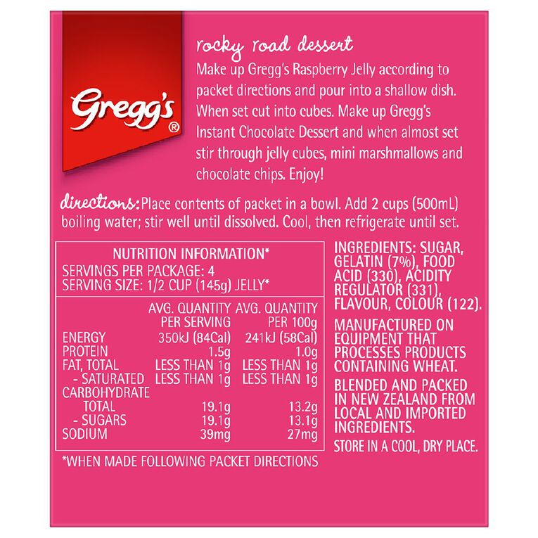 Gregg's Raspberry Jelly 85g, , hi-res