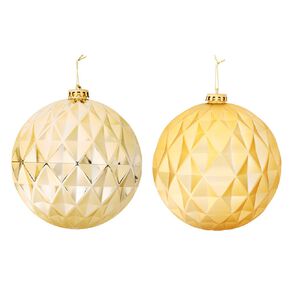 Wonderland Christmas Baubles 15cm Gold 3 Pack