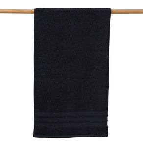 Living & Co Plush Plain Spa Towel Black