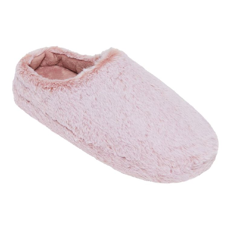 H&H Women's Fluffy Low Back Scuff Slippers, Purple Light, hi-res