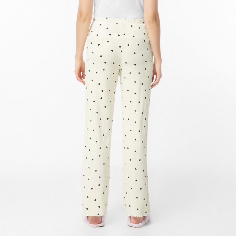 H&H Women's Pointelle Pyjama Pants, Red Mid, hi-res