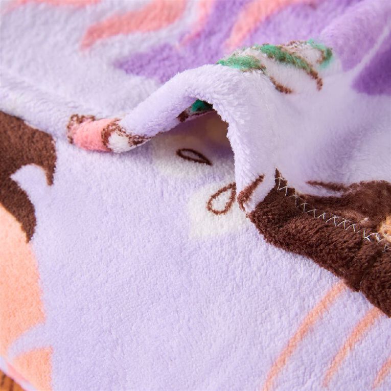 Moana Coral Fleece Throw Multi-Coloured 127cm x 152cm, , hi-res