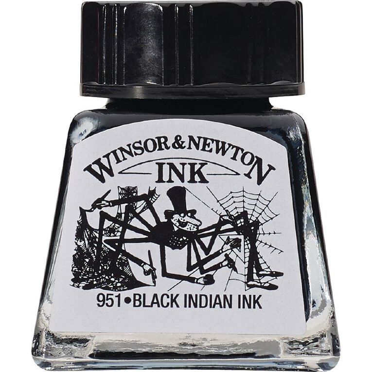 Winsor & Newton Drawing Ink 14ml Black, , hi-res