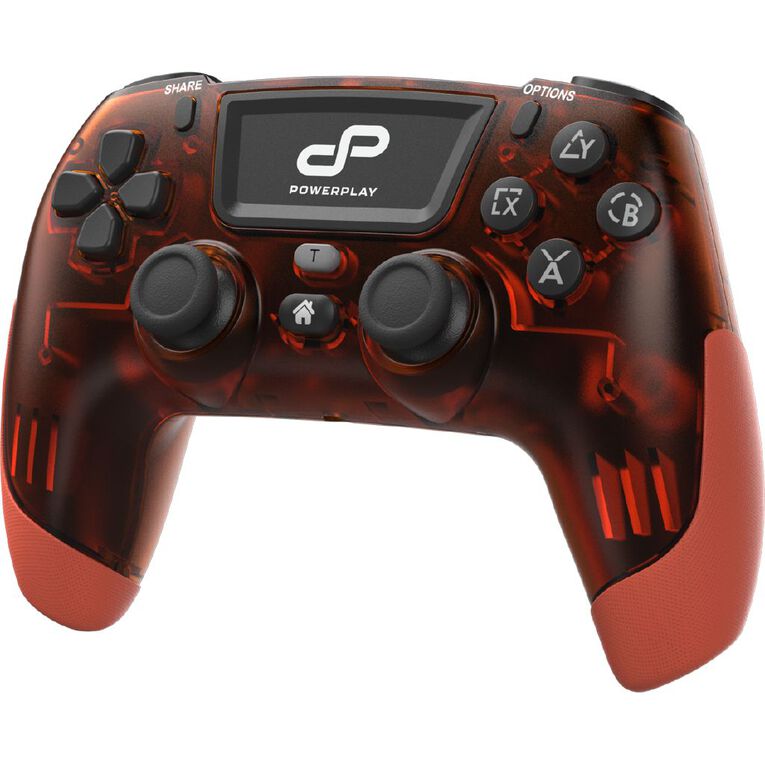PowerPlay PS4 Wireless Controller Translucent Red, , hi-res