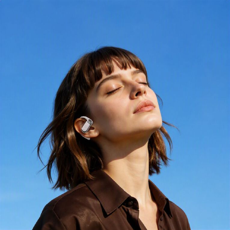 Salt Sound AIRXDUA Open Air Earbuds Silver, , hi-res