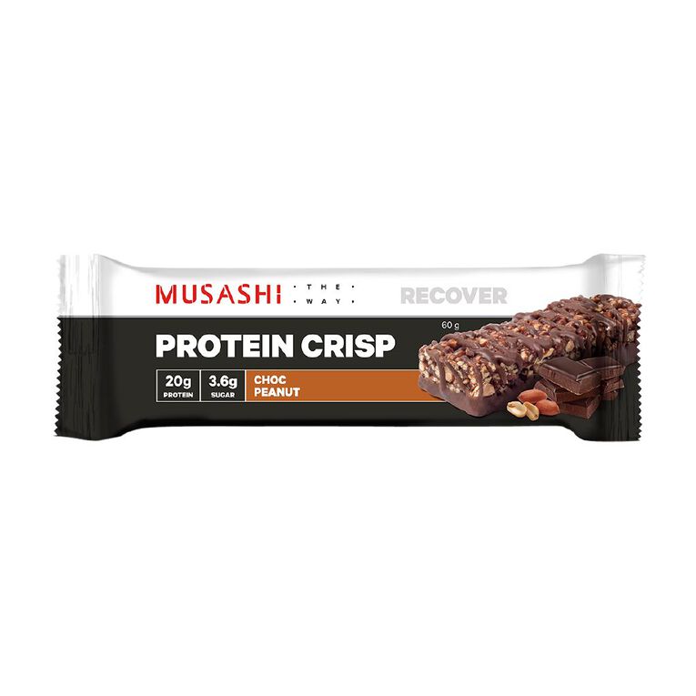 Musashi Crisp Chocolate Peanut Bar 60g, , hi-res