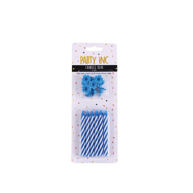 Party Inc Candles Blue 12 Pack, , hi-res