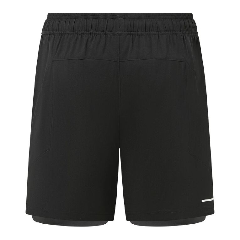Active Intent Men's 2-in-1 Running Shorts, Black, hi-res