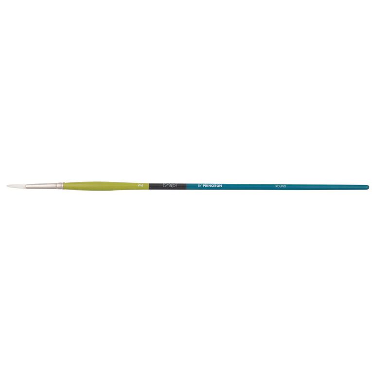 Princeton Snap Brush Long Handle Taklon Round 2 White, , hi-res