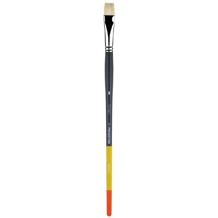 Princeton Snap Brush Long Handle Bristle Bright 8 White, , hi-res