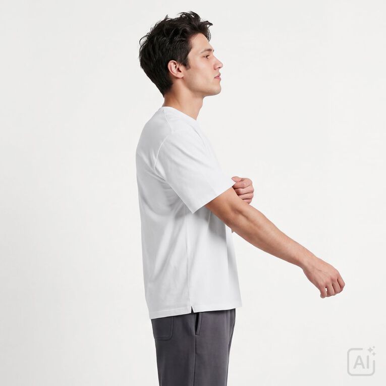 Garage Men's Heavyweight Boxy Tee, White, hi-res